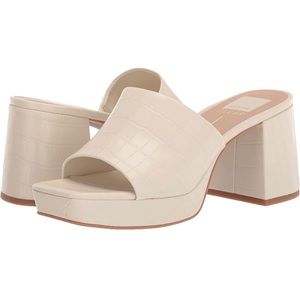 Dolce Vita Marsha Heels Ivory Embossed Stella